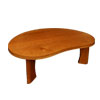 無垢材を使った、シンプルでスタイリッシュな手作り家具の豆形テーブル、ミニビーンテーブル。